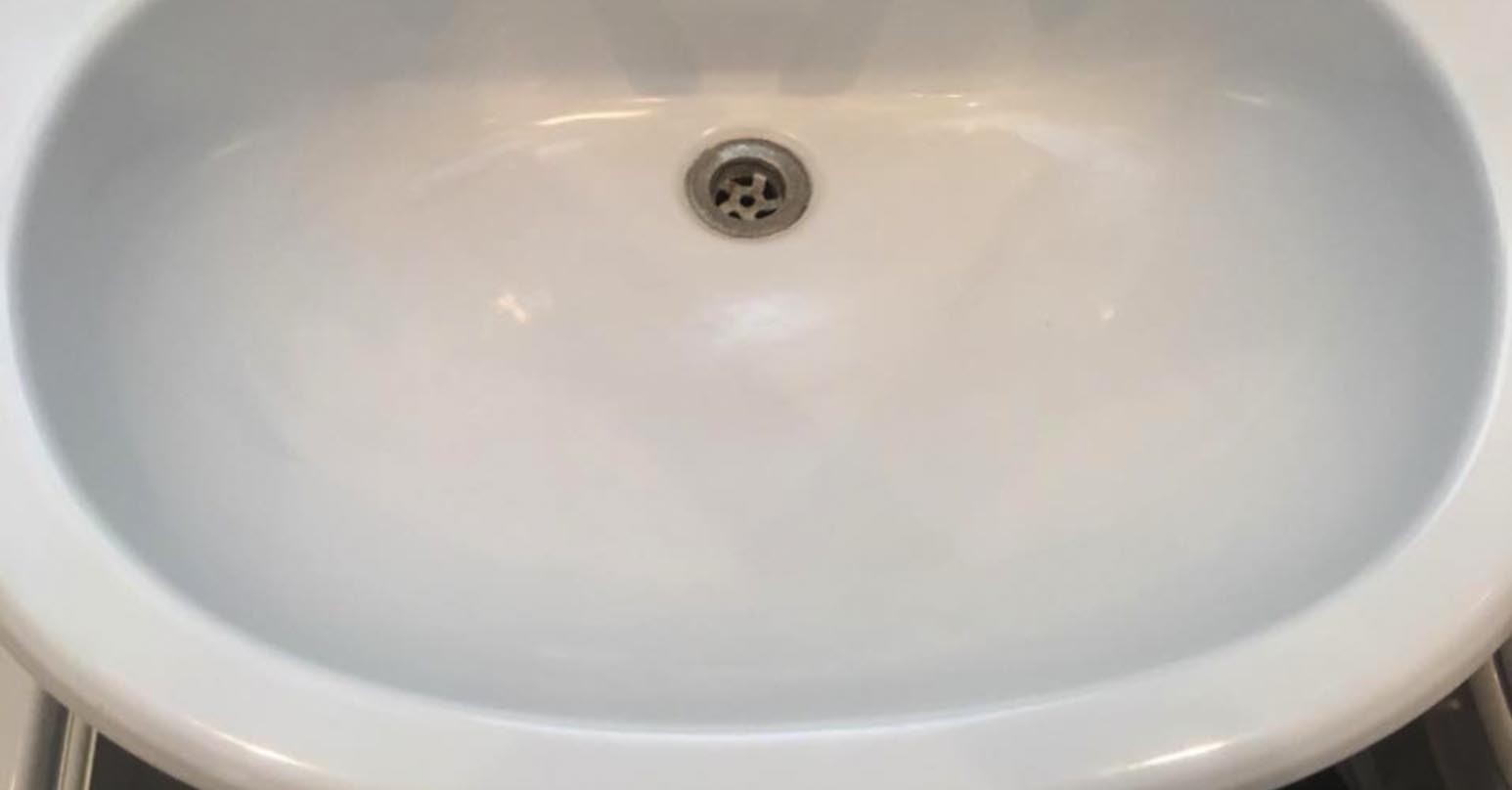 patch hole in bathroom sink