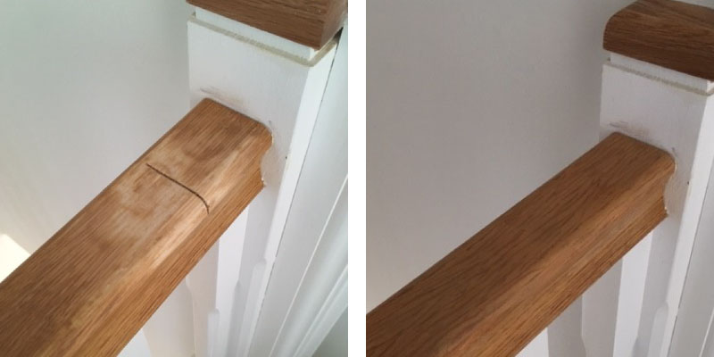 Repair to damaged bannister