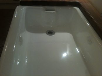 Chipped belfast sink repair after