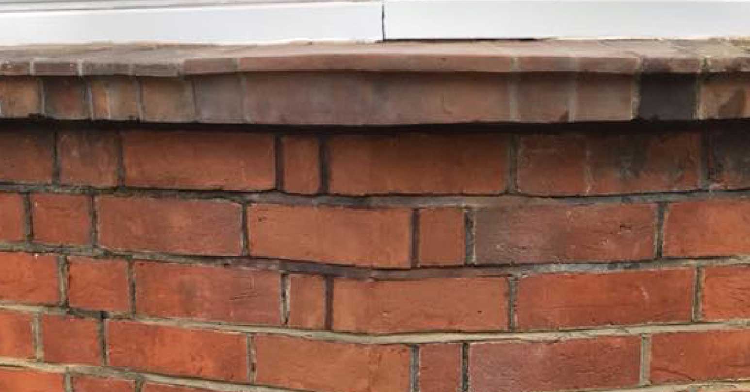 Damaged brick - After repair