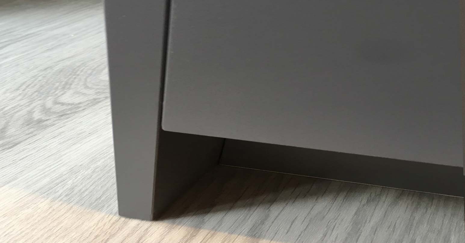 Cupboard dent - After repair