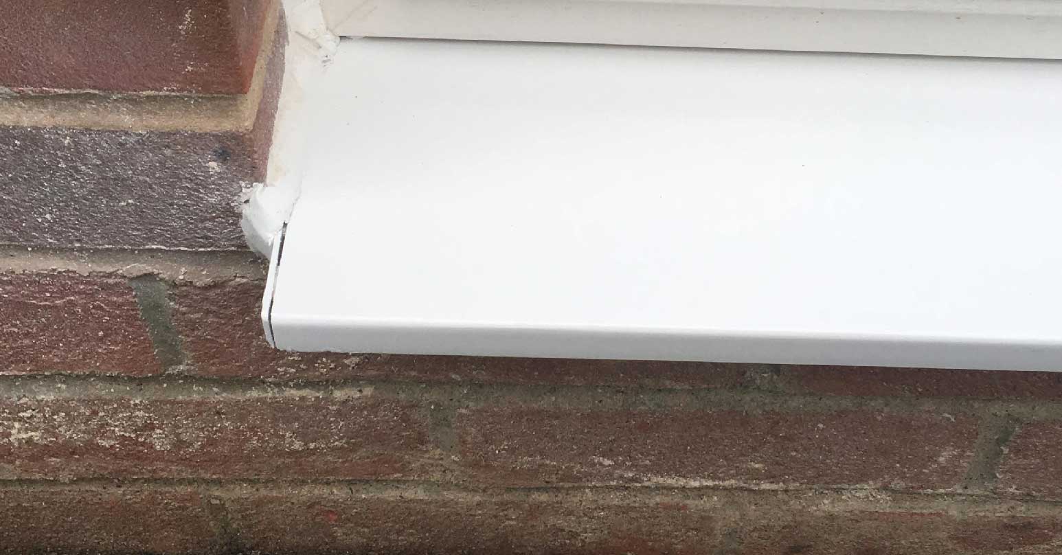 Repaired UPVC cill