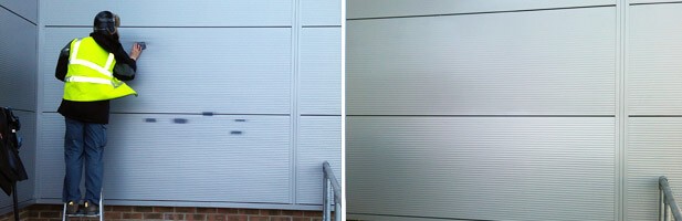 Repairs to metal cladding