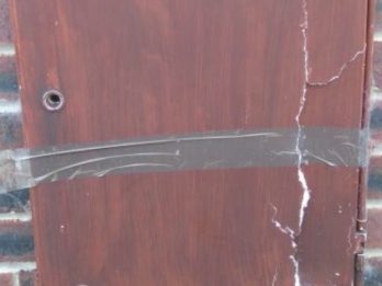 Repair to cracked meter box