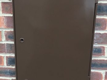 Repair and respray to a damaged meter box