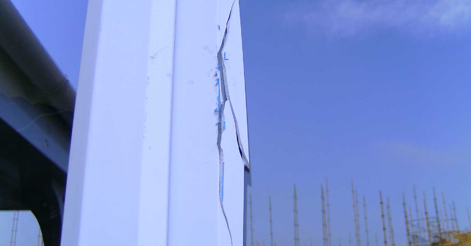 Shattered and broken UPVC repair