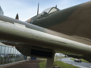 Spitfire wing repair - before