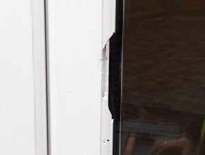 Damaged UPVC Door