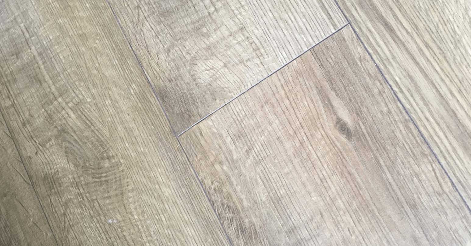 Dented laminate flooring – After repair