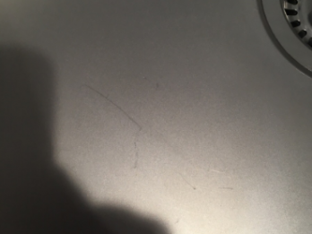 Sink scratch repair - before