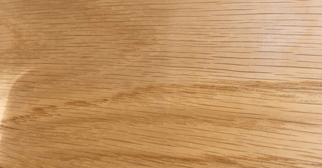 Scratched wood - After repair